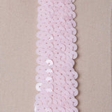 1 Yard Light Baby Pink Stretch Sequined Trim Perfect for Girls Baby Shower