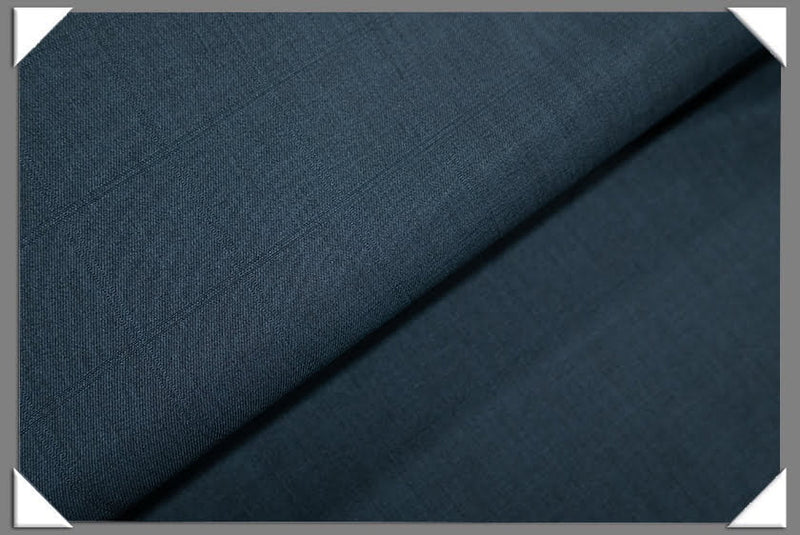 Navy Vegan Window Pane Polyester Fabric - Window Pane, Navy, 60" Width (1 Yard)