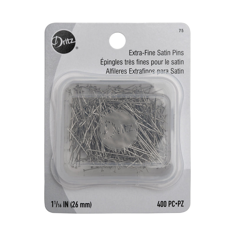 Dritz Extra-Fine Satin Pins Size 17 - 1-1/16" - 400 ct