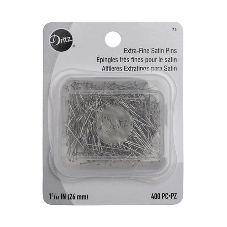 Dritz Extra-Fine Satin Pins Size 17 - 1-1/16" - 400 ct