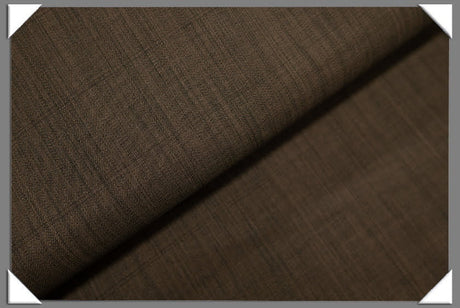 Brown Vegan Window Pane Polyester Fabric - Window Pane, Brown, 60" Width (1 Yard)
