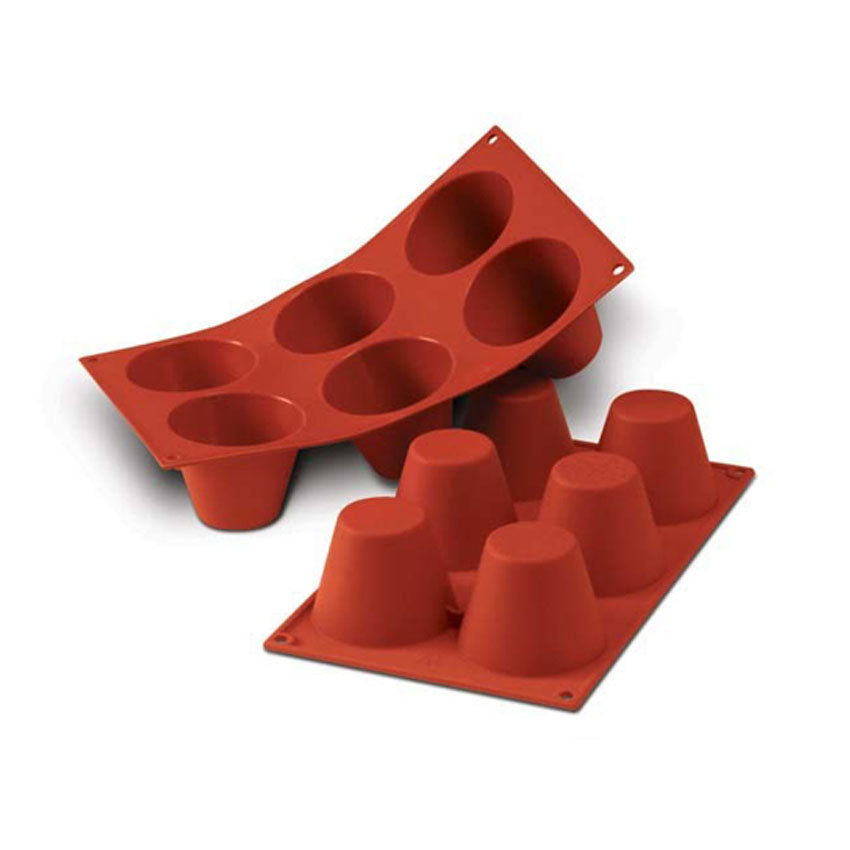 Silikomart Silicone Mold Muffin 5.6 Oz, 2.95" x 2.36" High, 6 Cavities
