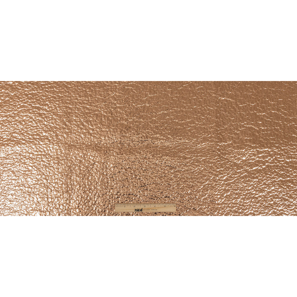 Clara Italian Metallic Bronze Pebbled Coating with Foil Laminate