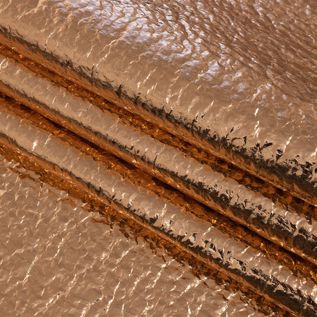 Clara Italian Metallic Bronze Pebbled Coating with Foil Laminate