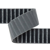 Italian Gray Vertical Stripes Velvet Burnout Trim - 0.875"