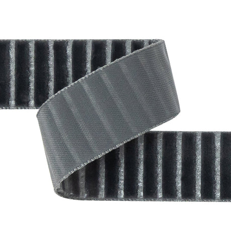 Italian Gray Vertical Stripes Velvet Burnout Trim - 0.875"