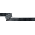 Italian Gray Vertical Stripes Velvet Burnout Trim - 0.875"