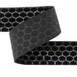 Italian Black Honeycomb Velvet Burnout Trim - 0.875"