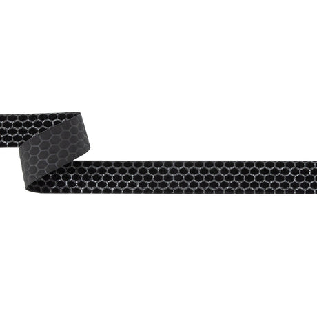 Italian Black Honeycomb Velvet Burnout Trim - 0.875"