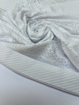 Polyamide Elastane Knitted White Floral Panel Print