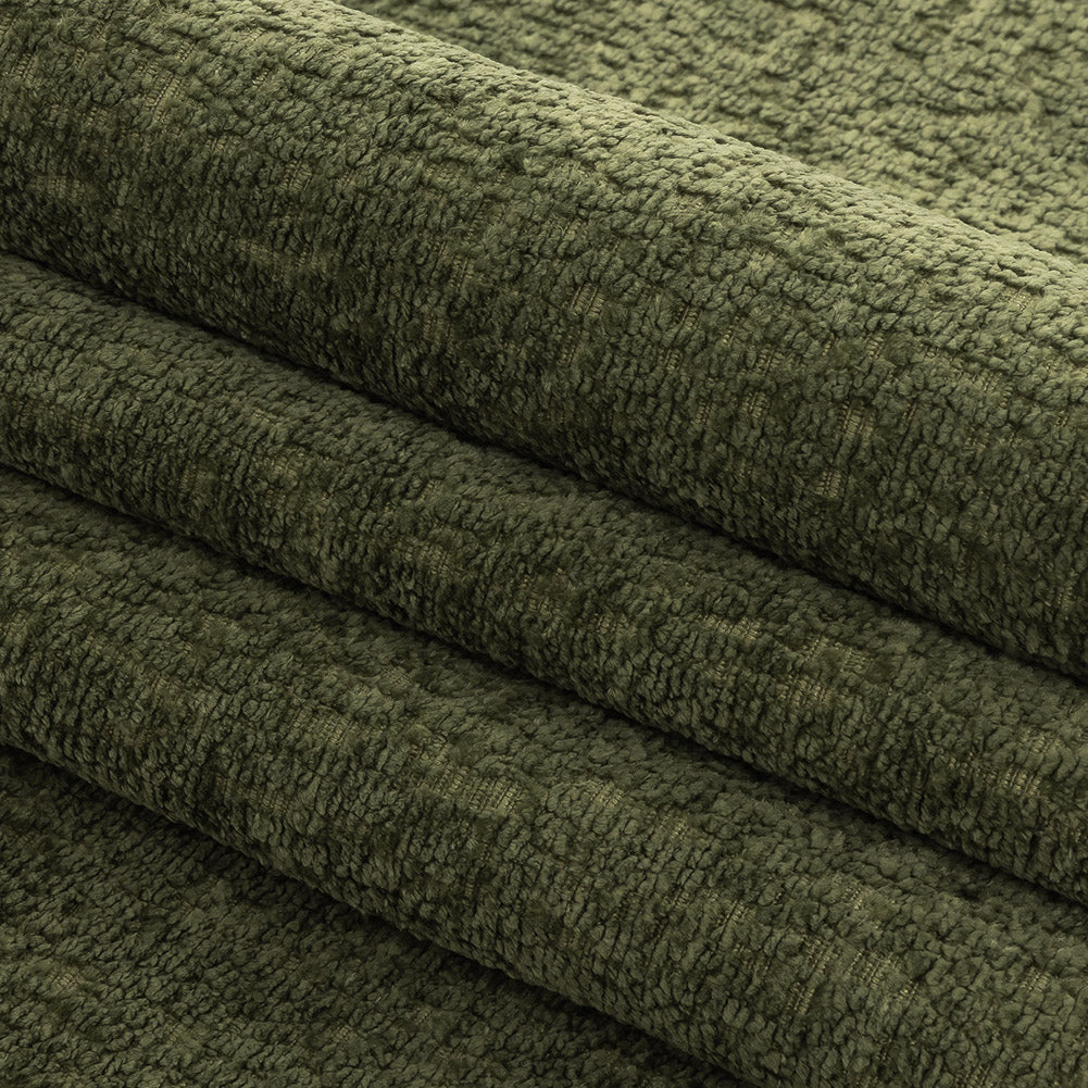 Crypton Hesse Green Tactile Polyester Chenille