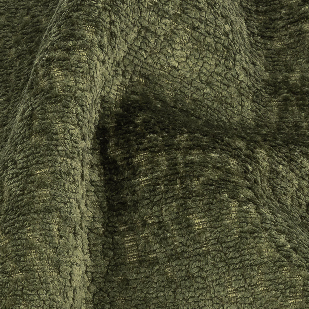 Crypton Hesse Green Tactile Polyester Chenille