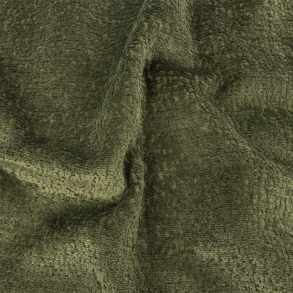 Crypton Hesse Green Tactile Polyester Chenille