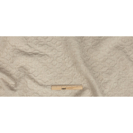 Crypton Tolkie Oatmeal Geometric Embossed Upholstery Fabric