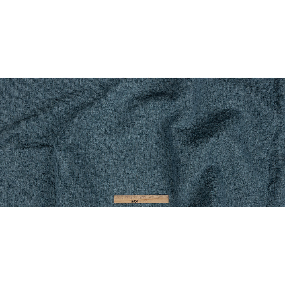 Crypton Tolkie Blue Geometric Embossed Upholstery Fabric
