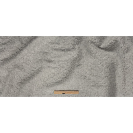 Crypton Tolkie Gray Geometric Embossed Upholstery Fabric