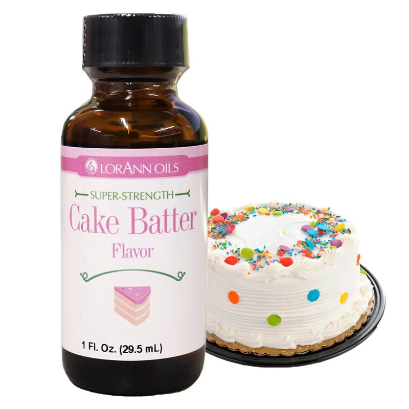 LorAnn Cake Batter Flavor White 1 oz for Candy, Chocolate, or Icing
