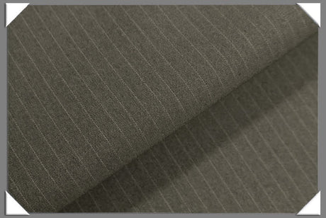 Grey Vegan 1/4" Stripe Polyester Fabric - Grey Stripe, 60" Width (1 Yard)