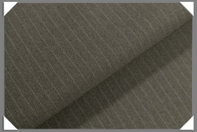 Grey Vegan 1/4" Stripe Polyester Fabric - Grey Stripe, 60" Width (1 Yard)