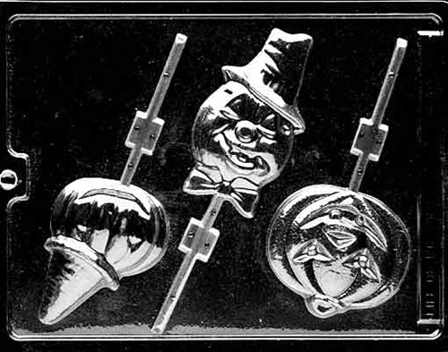 Assorted Pumpkins Lolly Chocolate Mold - LPH032