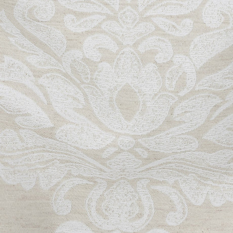Ivory and White Damask Double Wide Drapery Jacquard