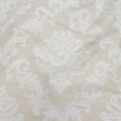 Ivory and White Damask Double Wide Drapery Jacquard