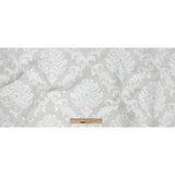 Gray and White Damask Double Wide Drapery Jacquard