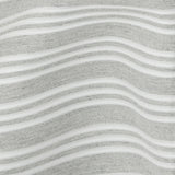 Gray Double Wide Drapery Twill with Raised White Stripes