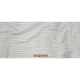 Gray Double Wide Drapery Twill with Raised White Stripes