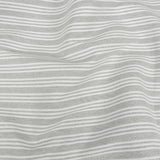 Gray Double Wide Drapery Twill with Raised White Stripes