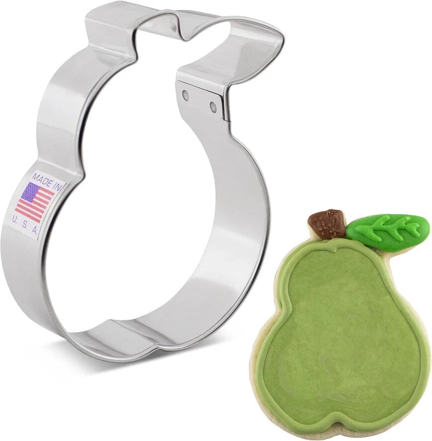 Ann Clark Pear Fruit Cookie Cutter, 3.5"