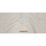 Ivory Double Wide Drapery Twill with Raised White Stripes