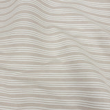 Ivory Double Wide Drapery Twill with Raised White Stripes