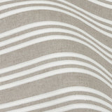 Khaki Double Wide Drapery Twill with Raised White Stripes