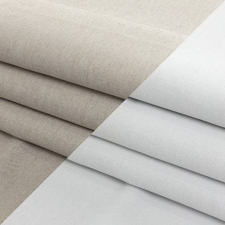 Khaki and White Reversible Double Wide Twill
