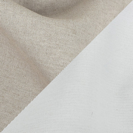 Khaki and White Reversible Double Wide Twill