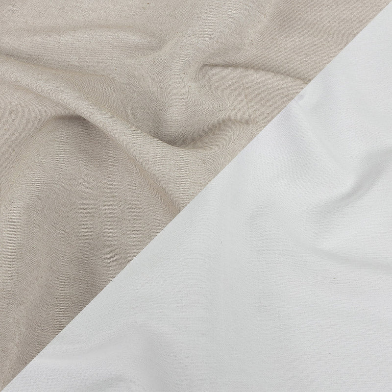 Khaki and White Reversible Double Wide Twill