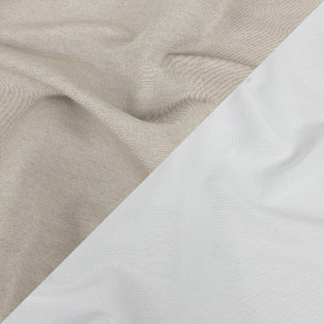 Khaki and White Reversible Double Wide Twill
