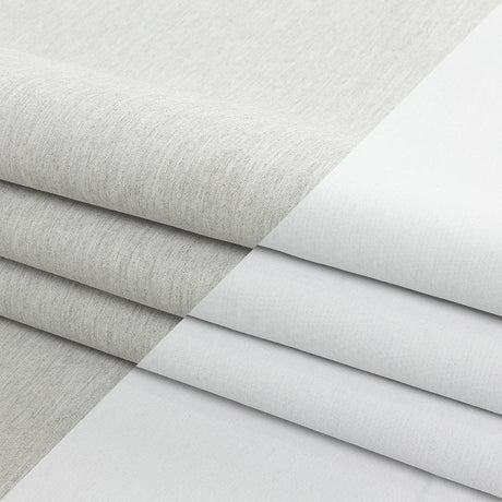 Heathered Gray and White Reversible Double Wide Twill