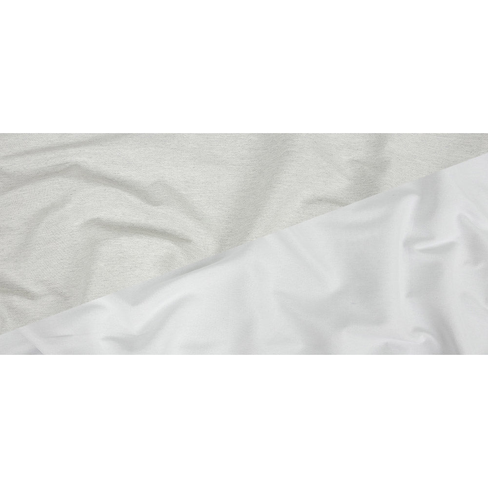 Heathered Gray and White Reversible Double Wide Twill