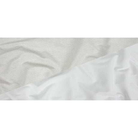 Heathered Gray and White Reversible Double Wide Twill