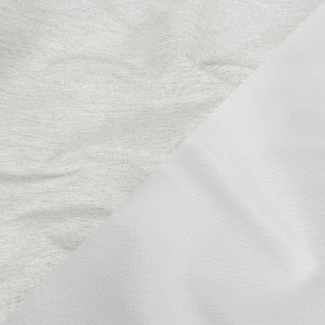Heathered Gray and White Reversible Double Wide Twill