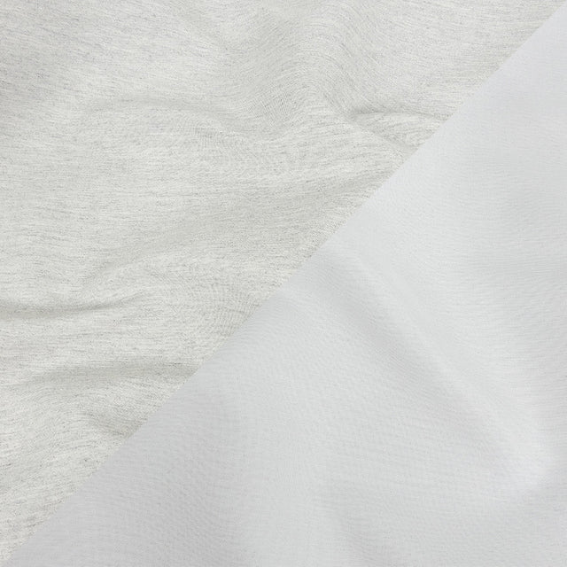 Heathered Gray and White Reversible Double Wide Twill