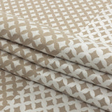 Khaki Quatrefoil Blended Polyester Jacquard