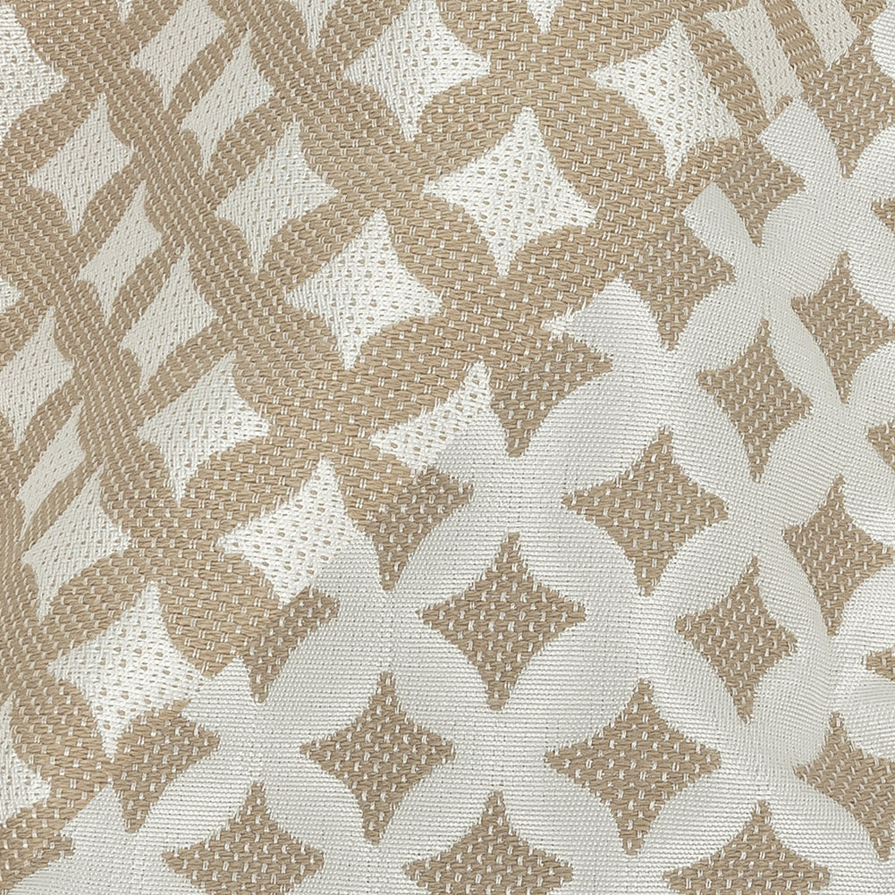 Khaki Quatrefoil Blended Polyester Jacquard