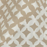 Khaki Quatrefoil Blended Polyester Jacquard
