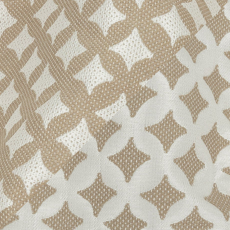 Khaki Quatrefoil Blended Polyester Jacquard