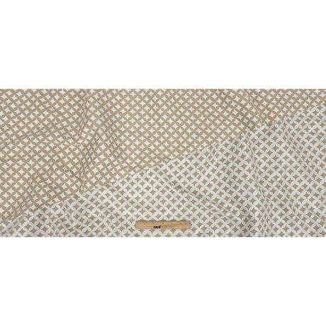 Khaki Quatrefoil Blended Polyester Jacquard