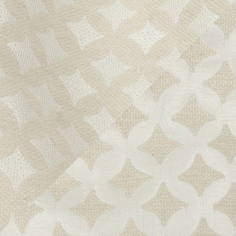 Ivory Quatrefoil Blended Polyester Jacquard
