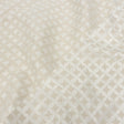 Ivory Quatrefoil Blended Polyester Jacquard